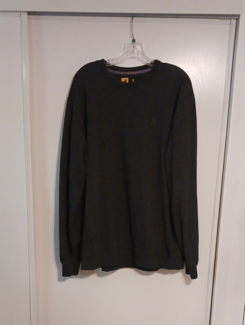 Browning Men's 2XL Long Sleeve Dark Gray Crewneck Sweatshirt